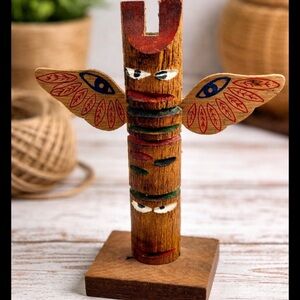 Vintage Cherokee Totem Pole – Qualla Reservation NC Hand Carved